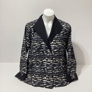 Beppa Cotton Blazer Abstract Design